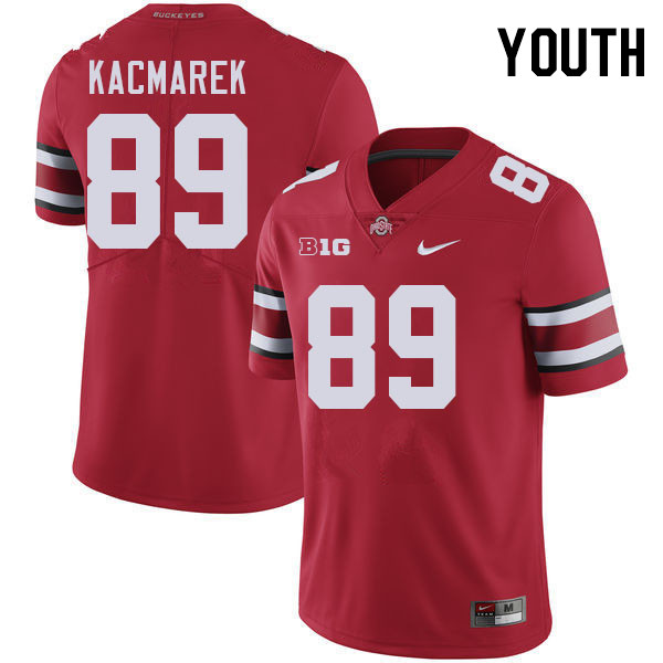 Ohio State Buckeyes Will Kacmarek Youth #89 Authentic Red College Football Jersey 2404VXOB3